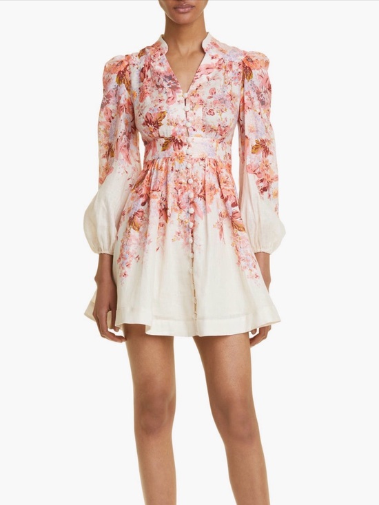 Zimmermann Dresses & Skirts - Zimmermann
Devi Floral Print Long Sleeve Linen Minidress Size 1